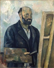 Portrait de l'artiste à la palette, c. 1890. Creator: Cézanne, Paul (1839-1906).