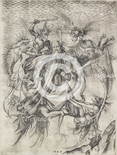 The Tribulations of St Anthony, late 15th century. Artist: Martin Schongauer.