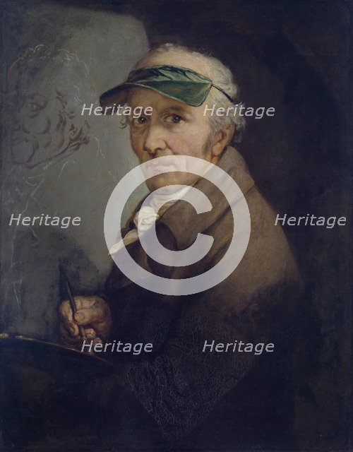 Self-Portrait with Eye-shade, 1813. Artist: Graff, Anton (1736-1813)