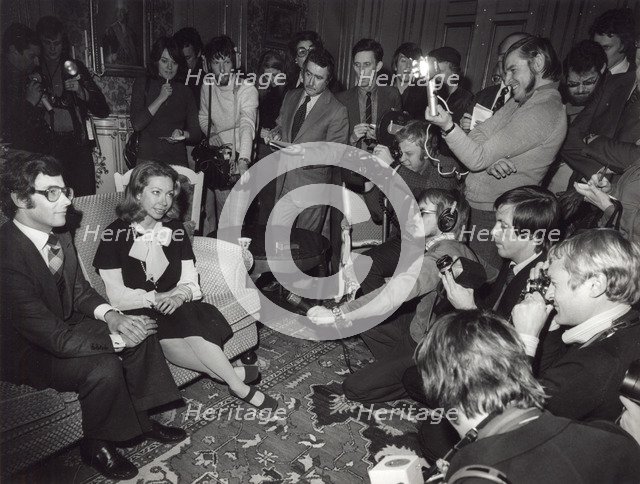 Engagement of Princess Christina of Sweden and Tord Magnuson, 1 February 1974. Artist: Unknown