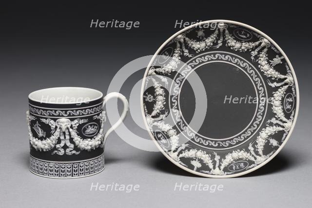 Cup and Saucer, c. 1790. Creator: Wedgwood Factory (British).