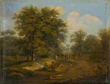 Landscape with figures, 1860-1870. Creator: Karol Marko.