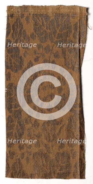 Textile Fragment, 1800s. Creator: Unknown.