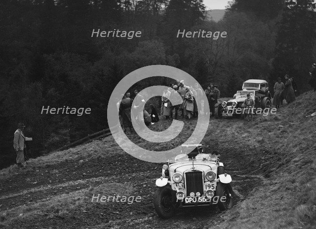 Talbot 10 sports of DH Perring competing in the MCC Edinburgh Trial, Roxburghshire, Scotland, 1938. Artist: Bill Brunell.