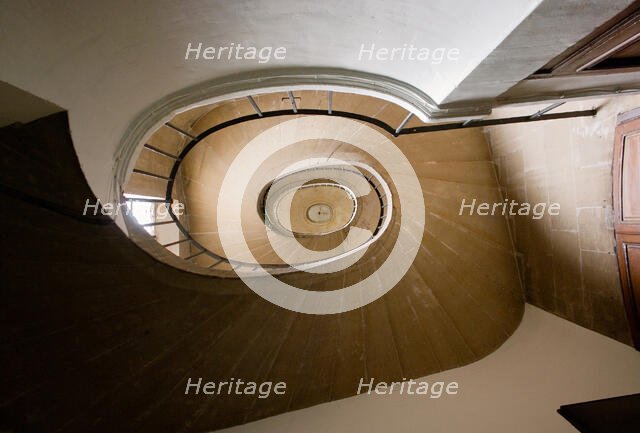 Spiral Staircase, St. Sulpice, Paris. Creator: Tom Artin.