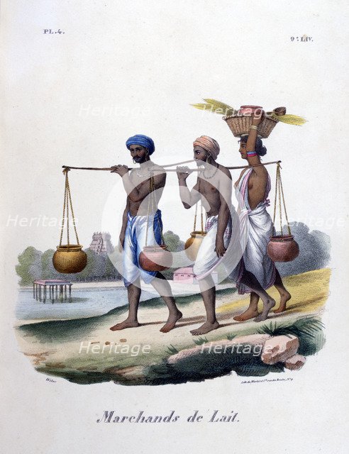 'Milk Merchants', 1828. Artist: Marlet et Cie