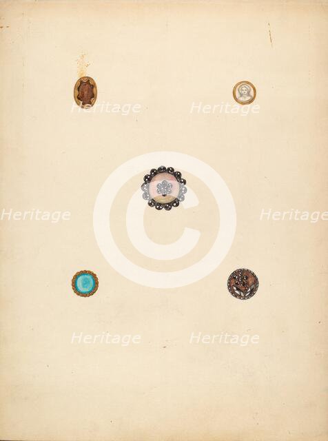 Buttons, c. 1940. Creator: Mary Fitzgerald.