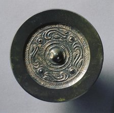 Mirror with Four Nipples, Quasi-Dragons, and Birds, late 3rd Century BC - early 1st Century. Creator: Unknown.