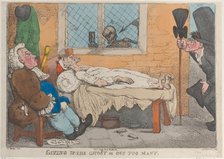 Giving Up the Ghost or One Too Many, 1813?., 1813?. Creator: Thomas Rowlandson.