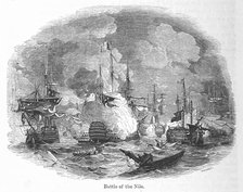 Battle of the Nile, 1798, (1856). Creator: Josiah Wood Whymper.