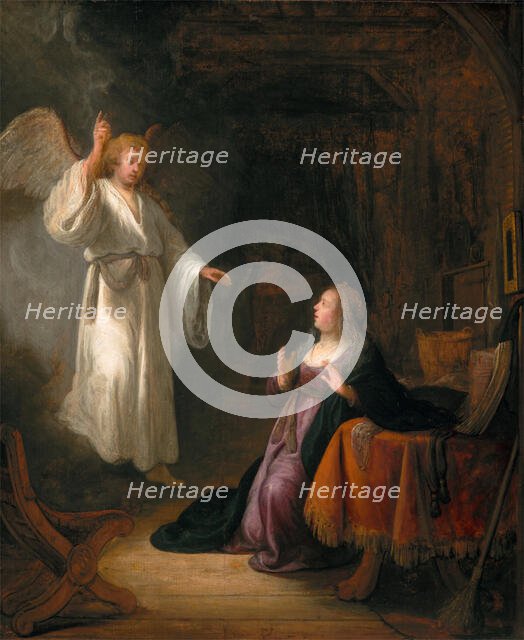 The Annunciation, between 1650 and 1655. Creator: School of Rembrandt Harmensz van Rijn.