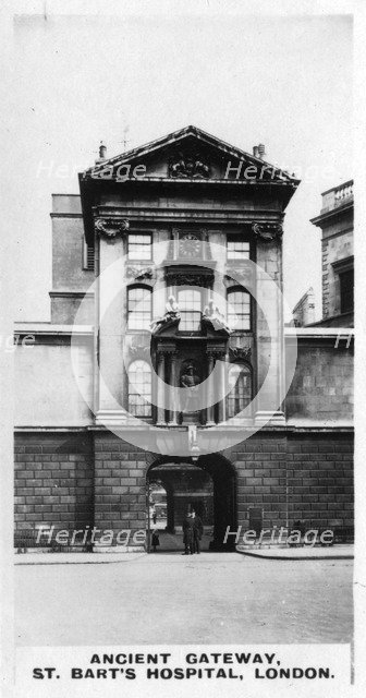 'Ancient Gateway, St Bart's Hospital, London', c1920s. Artist: Unknown