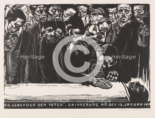Commemorative sheet for Karl Liebknecht, 1920. Creator: Kollwitz, Käthe (1867-1945).