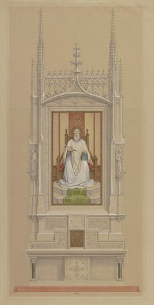 Design for a Bartholomew altar for Frankfurt Cathedral, 1867. Creator: Eduard von Steinle.