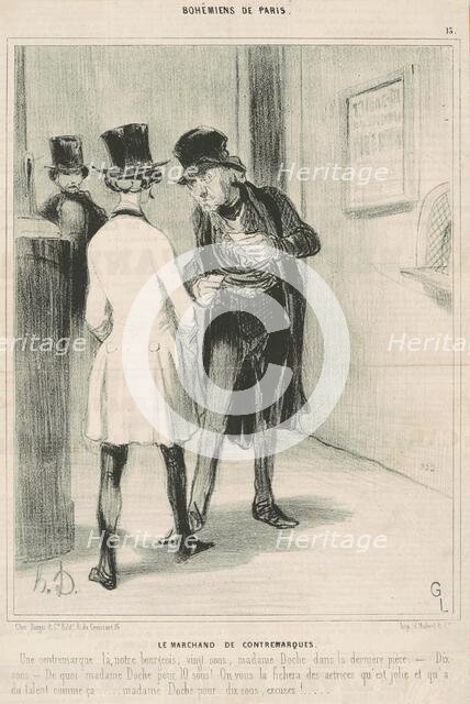 Le marchand de contremarques, 19th century. Creator: Honore Daumier.