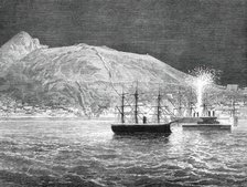 Illumination of Gibraltar in honour of the Prince of Wales...1876. Creator: Unknown.