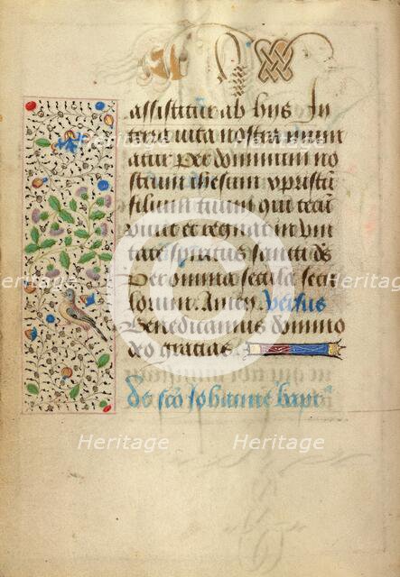 Decorated Text Page; Prayer Book of Charles the Bold, 1469. Creator: Nicolas Spierinc.