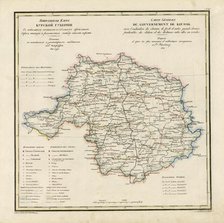 General Map of Kursk Province: Showing Postal and Major Roads, Stations and the..., 1822. Creators: Vasilii Petrovich Piadyshev, Ieremin.