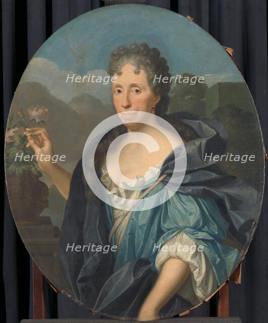 Portrait of Sabina Agneta d'Acquet, Wife of Arent van Buren, 1721. Creator: Krzysztof Lubieniecki.