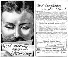 Advertisement for Pears’ Soap, 1890. Creator: Unknown.