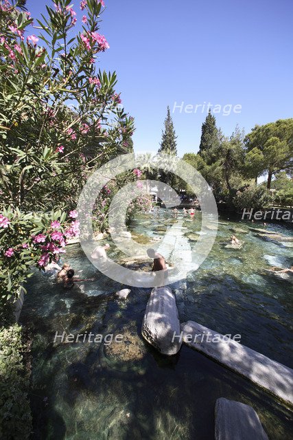 A swimming pool in Pamukkale (Hierapolis), Turkey. Artist: Samuel Magal