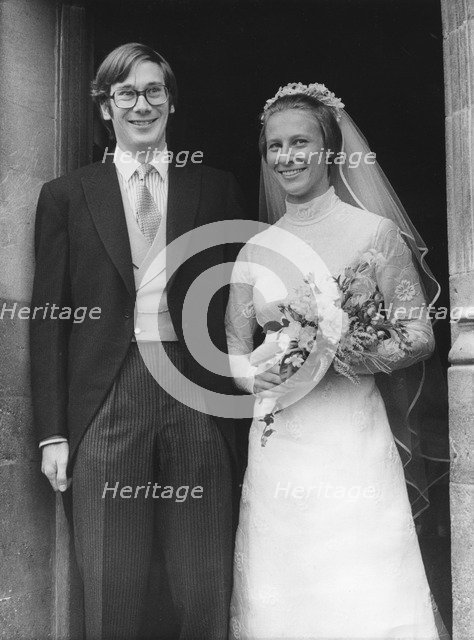 Prince Richard and his Danish bride seen after the wedding ceremony, 8th July 1972. Artist: Unknown