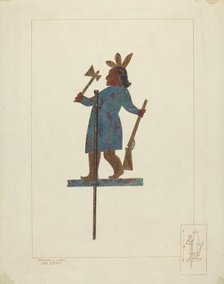 Indian Chief Weather Vane, c. 1938. Creator: Edward L Loper.