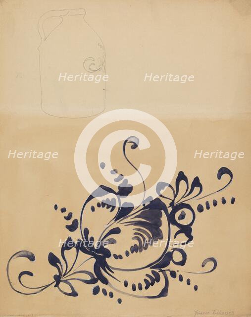 Jug, c. 1936. Creator: Yolande Delasser.