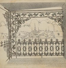 Iron Balcony, c. 1936. Creator: Lucien Verbeke.