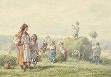 Hay harvest in Russia, 1875. Creator: Wilhelm Amandus Beer.