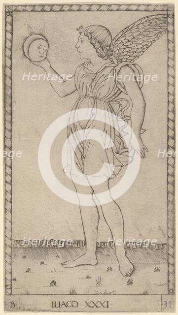 Iliaco (Genius of the Sun), c. 1465. Creator: Master of the E-Series Tarocchi.