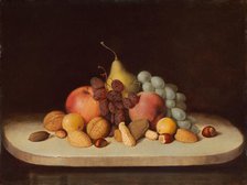Still Life with Fruit and Nuts, 1848. Creator: Robert Seldon Duncanson.