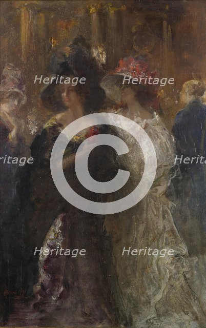 Two elegant ladies, 1910.