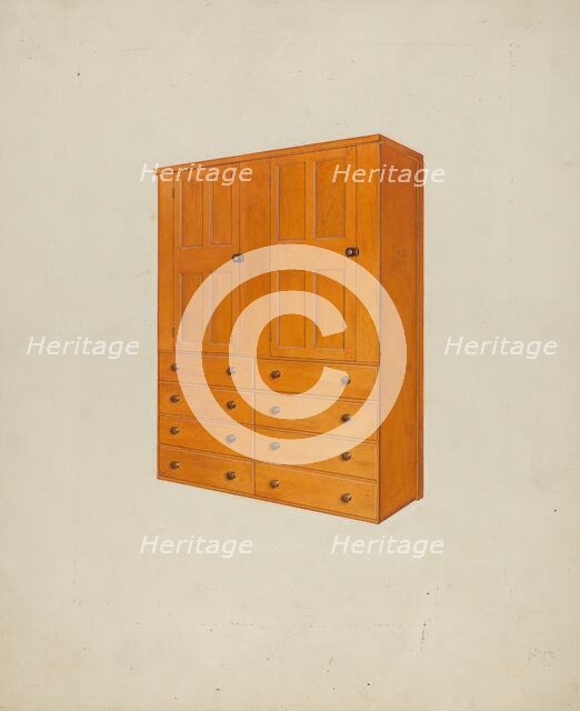 Shaker Cabinet, c. 1938. Creator: John W Kelleher.