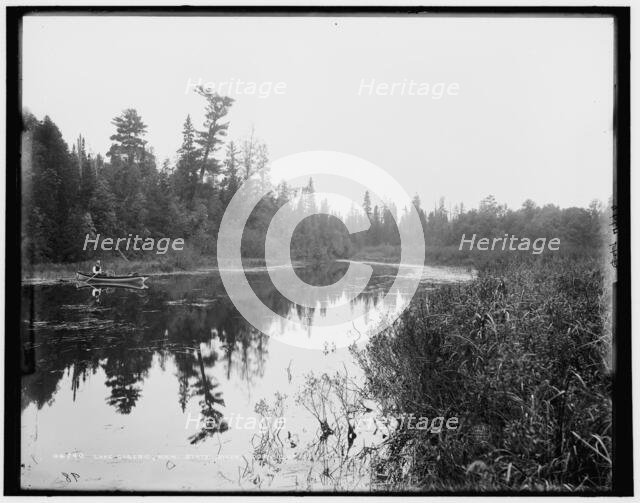 Lake Gogebic, Mich., State River, looking up, c1898. Creator: Unknown.