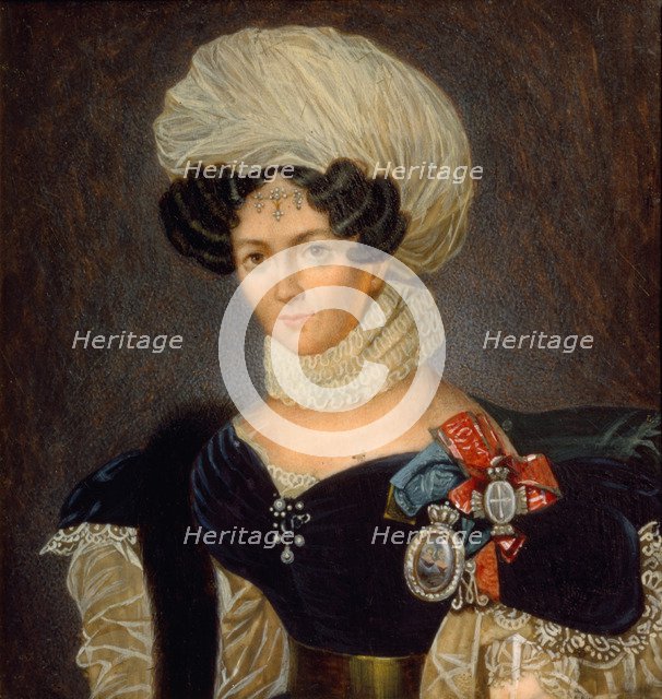 Portrait of Princess Tatyana Vasilyevna Golitsyna (1783-1841), 1830s. Artist: Riss, François Nicolas (1804-1886)
