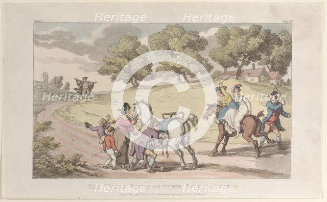 The Vicar's Family on their Road to Church, from "The Vicar of Wakefield", May 1, 1817., May 1, 1817 Creator: Thomas Rowlandson.