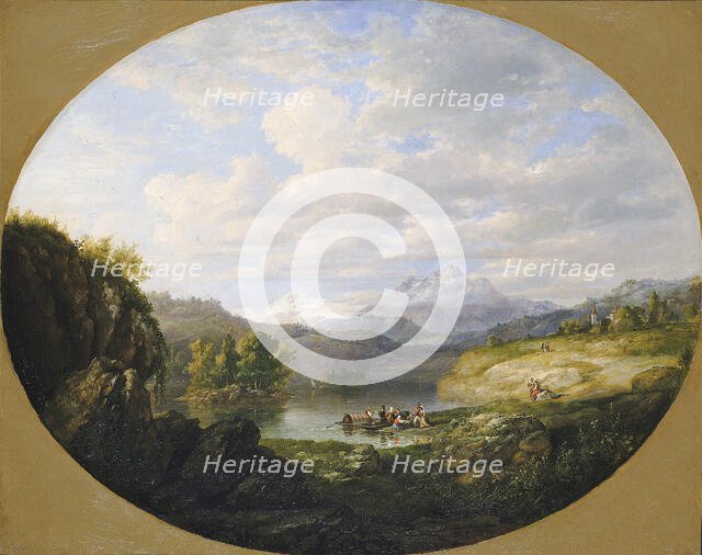 A Swiss Lake, 1849. Creator: Daniel Huntington.