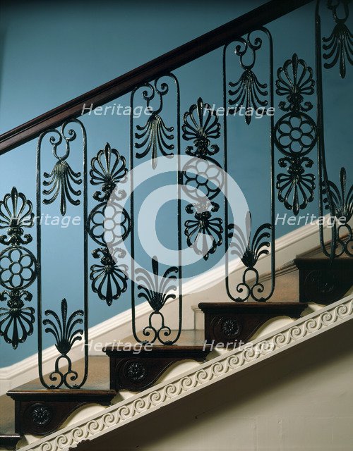 Detail of the railings on the main staircase at Kenwood House, Hampstead, London, 1989. Artist: Paul Highnam
