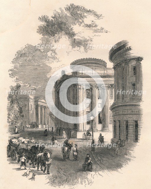 'Old Town Hall and Commercial Buildings, Leeds', c19th century. Artist: Unknown.