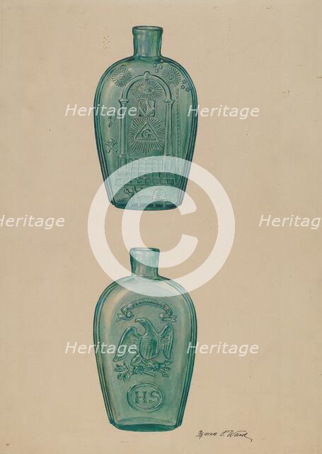 Flask, 1935/1942. Creator: Paul Ward.