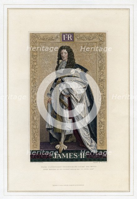 James II, King of England, Scotland and Ireland. Artist: T Brown