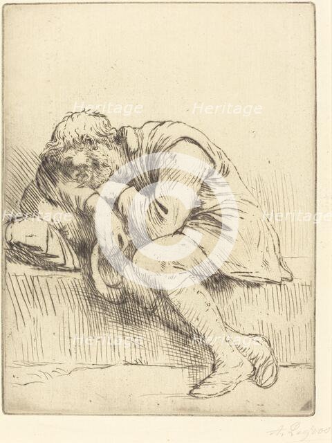 Sleeping Beggar (Mendiant endormi). Creator: Alphonse Legros.