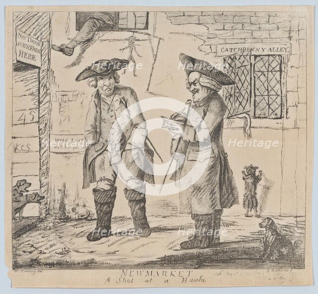 Newmarket: A Shot at a Hawk, August 1, 1801. Creator: James Bretherton.