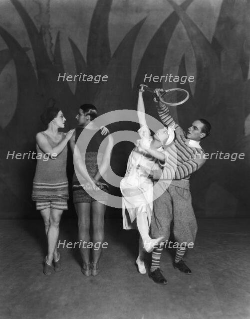 The first UK performance of Le Train Bleu at the London Coliseum Theatre, 1924. Creator: Sasha, (Alexander Stewart) (1892-1953).