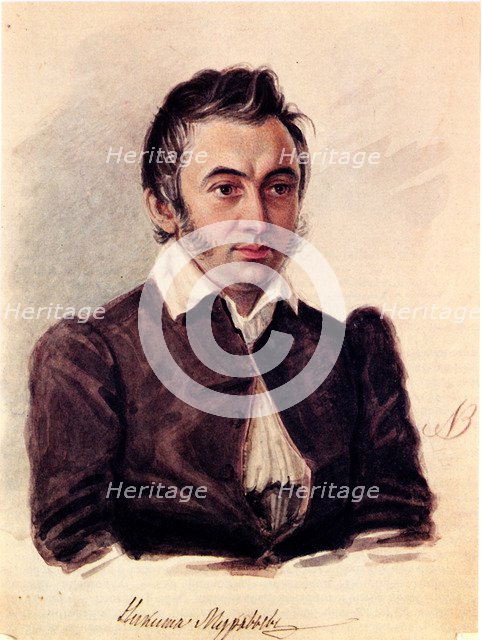 Portrait of the Decembrist Nikita Muravyov (1797-1843), 1836. Artist: Bestuzhev, Nikolai Alexandrovich (1791-1855)