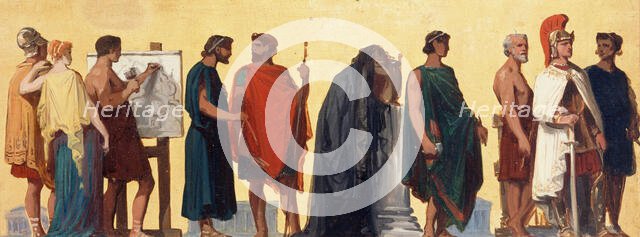 Epoque grecque : Esquisse pour la salle de dessin de l'école des garçons de la rue Dombasle..., 1879 Creator: Joseph Aubert.