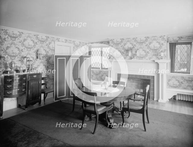 A Dining room, clubhouse, New York City, between 1900 and 1910. Creator: William H. Jackson.