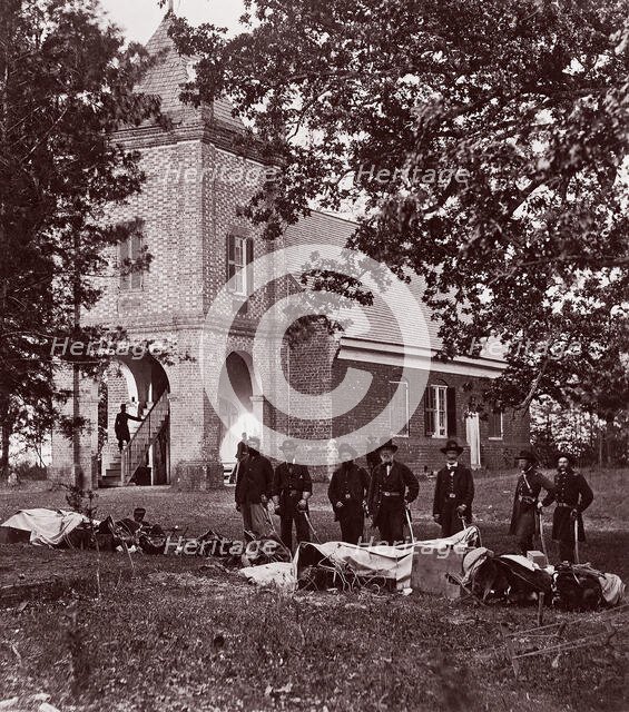 St. Peter's Church near White House, Where Washington was Married. General E. V. Sumner..., 1861-65. Creator: Alexander Gardner.