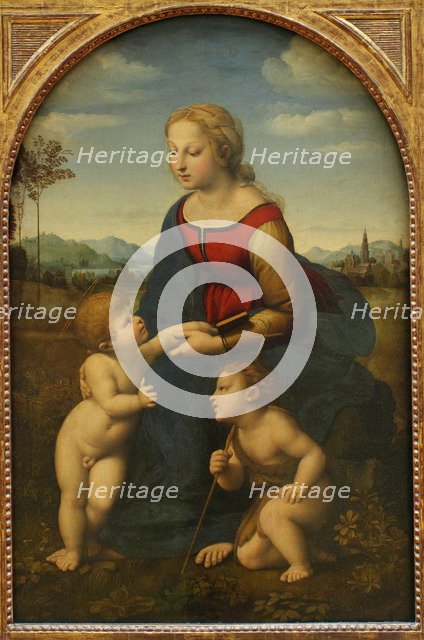 Madonna and Child with Saint John the Baptist (La belle jardinière). Artist: Raphael (1483-1520)